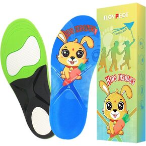 نعال أحذية Ilovfeot Kids لتبطين تقويم العظام ودعم قوس القدم، نعل داخلي لدعم الأطفال للراحة، الأقدام المسطحة، التهاب اللفافة الأخمصية، تخفيف آلام كعب القدم in Kuwait