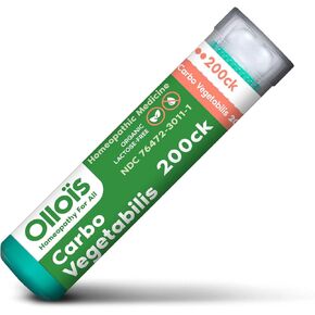 OLLOIS Carbo Vegetabilis 200ck، عضوي، خالي من اللاكتوز، نباتي، طب المثلية، 80 حبة (عبوة من 1) in Saudi Arabia