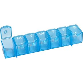 EZY DOSE Weekly (7-Day) Pill Case, Medicine Planner, Vitamin Organizer Box, Large Push N' Pop Open Compartments, Convenient and Easy to Use, Color May Vary, BPA Free in Kuwait