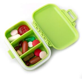 فارز صندوق حبوب الدواء - 3 مساحات تخزين كبيرة لتنظيم الأدوية أثناء السفر - صناديق تذكير منظمة للأدوية اليومية / الأسبوعية بعلبة تذكير منظمة، 7 مرات في اليوم واليوم والمساء in Kuwait
