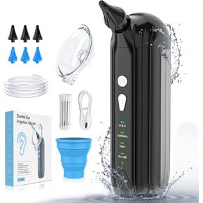 YYKINS Ear Wax Cleaner Earwax Removal, Water Powered Ear Cleaners with 6 Reusable Replacement Tips, Water Resistant Ear Cleaner Earwax Removal Kit with Ear Muff and Water Cup 4 Pressure Modes in Saudi Arabia