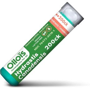 OLLOIS Hydrastis Canadensis 200ck Organic & Lactose-Free Homeopathic Medicine, 80 Pellets (Pack of 5)
