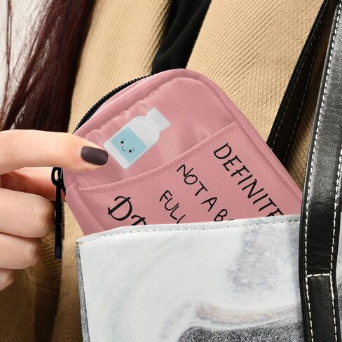Naanle Pill منظم حبوب منع الحمل صندوق حبوب منع الحمل 7 أيام حقيبة حبوب منع الحمل حقيبة السفر منظم حبوب منع الحمل مع سحاب حقيبة أسبوعية محمولة حجم صغير لحامل مكملات الفيتامينات in Kuwait