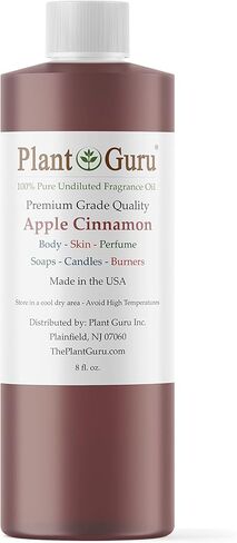 Apple Cinnamon Fragrance Oil 8 fl. oz. Scented Oil for DIY Soap Making, Candles, Bath Bombs, Body Butters. Used in Aromatherapy Diffusers, Burners and Warmers. Great Addition to Lotions and Creams. in Saudi Arabia