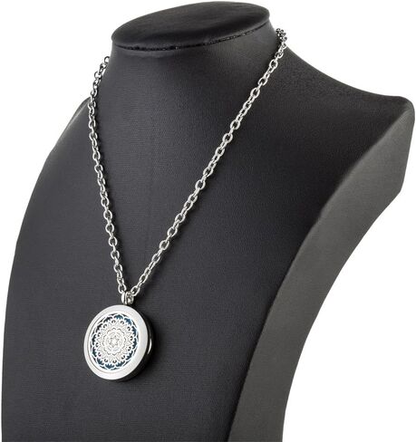 قلادة ناشرة الزيوت العطرية من جيلكوني، قلادة للعلاج العطري، قلادة من الفولاذ المقاوم للصدأ، مجوهرات العطر للنساء، الأخت، الزوجة in Kuwait