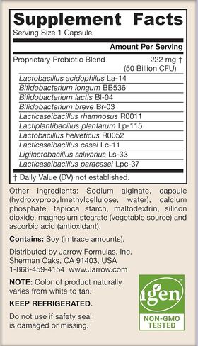 Jarrow Formulas Jarro-Dophilus Ultra Gut Rescue - 50 مليار وحدة تشكيل مستعمرة لكل وجبة - البروبيوتيك يستعيد ويحمي ويحافظ على النباتات المعوية - 60 حصة (إصدار متأخر) in Saudi Arabia