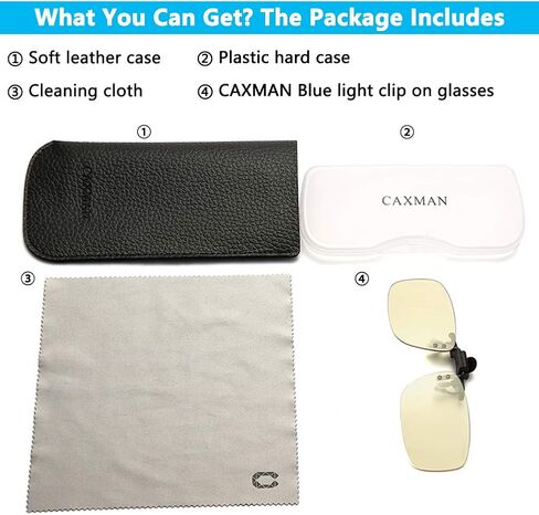 نظارات CAXMAN الزرقاء التي تحجب الضوء على نظارات ألعاب الكمبيوتر نظارات النوم للنظارات الطبية أو القراء للرجال والنساء مقاس متوسط ​​قابل للطي in Kuwait