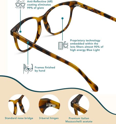Felix Gray – Lovelace Women's Blue Light Blocking Computer Glasses, Serengeti in Saudi Arabia