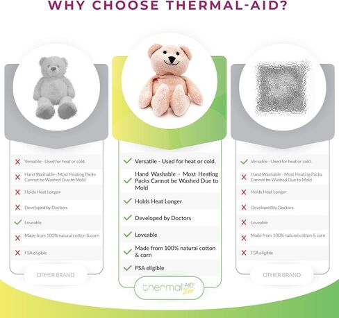 حيوانات حديقة الحيوانات ذات المعونة الحرارية - الصياد الدب الأخضر - حيوانات محشوة علاجية قابلة للتسخين للأطفال - علاج ساخن وبارد - عبوة ثلج وحزمة تدفئة in Kuwait