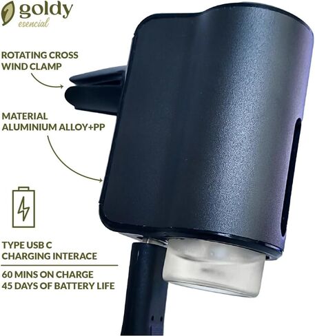 موزع روائح الزيوت العطرية للسيارة GOLDY ESENCIAL USB مرطب للرذاذ البارد للسيارة in Kuwait