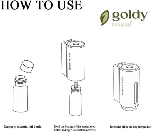 موزع روائح الزيوت العطرية للسيارة GOLDY ESENCIAL USB مرطب للرذاذ البارد للسيارة in Kuwait