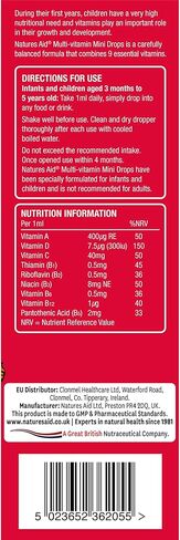 سائل متعدد الفيتامينات من ناتشورز ايد للاطفال - الحجم 50 مل in Kuwait