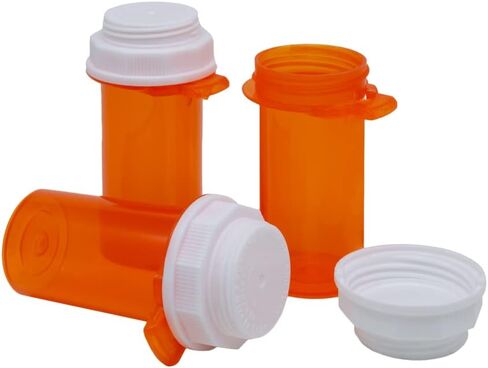 Ezy Dose Pill Box and Medicine, Vitamin Container & Vial | 10 Dram Storage | Child-Resistant Cap | Case of 250 in Kuwait
