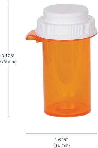 Ezy Dose Pill Box and Medicine, Vitamin Container & Vial | 10 Dram Storage | Child-Resistant Cap | Case of 250 in Kuwait