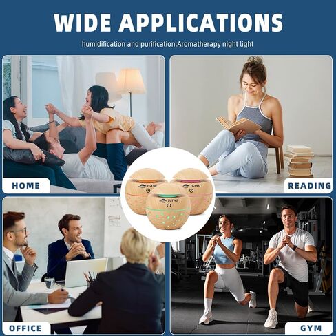 موزع روائح الزيوت العطرية TGTNG، ناشر للعلاج العطري، مرطب الهواء، موزع هواء رذاذ بارد بالموجات فوق الصوتية مع تصميم منخفض الضوضاء، ضوء LED بـ 7 ألوان، هدية الترحيب بالمنزل الجديد للمنازل الجديدة in Kuwait