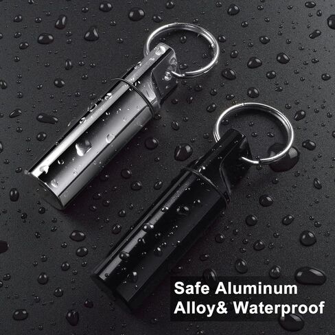 AMMON Pill Box 2 جهاز كمبيوتر شخصى صغير حالة حبوب منع الحمل للماء المحمولة حاوية حبوب منع الحمل المفاتيح حبوب منع الحمل حامل صغير منظم حبوب منع الحمل سبائك الألومنيوم جيب حالة حبوب منع الحمل للسفر التخييم في الهواء الطلق (أسود وفضي) in Kuwait