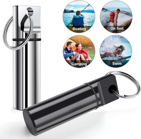 AMMON Pill Box 2 جهاز كمبيوتر شخصى صغير حالة حبوب منع الحمل للماء المحمولة حاوية حبوب منع الحمل المفاتيح حبوب منع الحمل حامل صغير منظم حبوب منع الحمل سبائك الألومنيوم جيب حالة حبوب منع الحمل للسفر التخييم في الهواء الطلق (أسود وفضي) in Kuwait