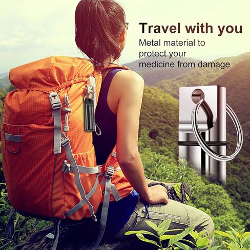 AMMON Pill Box 2 جهاز كمبيوتر شخصى صغير حالة حبوب منع الحمل للماء المحمولة حاوية حبوب منع الحمل المفاتيح حبوب منع الحمل حامل صغير منظم حبوب منع الحمل سبائك الألومنيوم جيب حالة حبوب منع الحمل للسفر التخييم في الهواء الطلق (أسود وفضي) in Kuwait