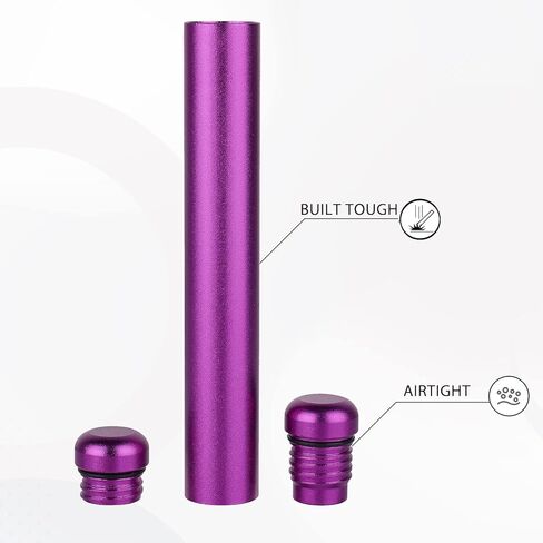 3 عبوات من أنبوب معدني من الألومنيوم مقاس 4.4 بوصة، أنبوب سفر خفيف الوزن ممتاز للحمل اليومي الأنيق (الأحمر والأرجواني والفضي) in Kuwait