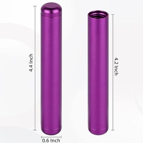 3 عبوات من أنبوب معدني من الألومنيوم مقاس 4.4 بوصة، أنبوب سفر خفيف الوزن ممتاز للحمل اليومي الأنيق (الأحمر والأرجواني والفضي) in Kuwait