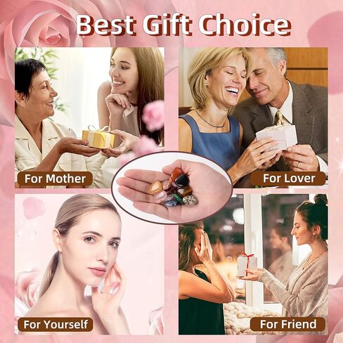 12 قطعة من الاحجار والكريستال على شكل قلب، احجار طبيعية على شكل قلب 1 انش، صخور على شكل قلب، مجموعة كريستال شاكرا العلاجية لموازنة الريكي والشفاء والتامل والتدليك واليوغا والطاقة والديكور in Kuwait