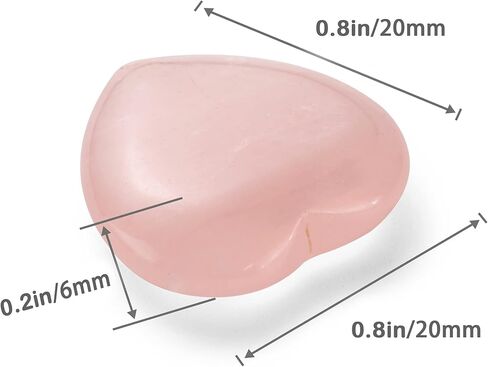 12 قطعة من الاحجار والكريستال على شكل قلب، احجار طبيعية على شكل قلب 1 انش، صخور على شكل قلب، مجموعة كريستال شاكرا العلاجية لموازنة الريكي والشفاء والتامل والتدليك واليوغا والطاقة والديكور in Kuwait