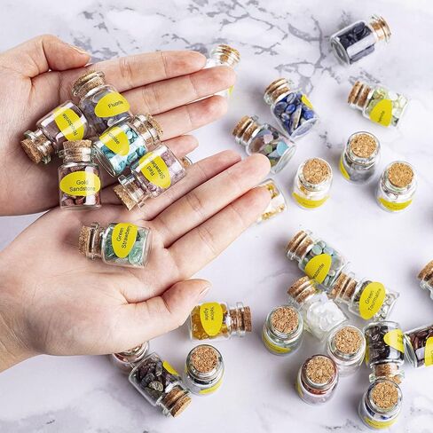 UFEEL Crystals for Witchcraft Bottles - 45 PCS Different Gemstone and Crystals for Spell Jars - Small Crystal Chips - Healing Crystals for Witchcraft, Great Choice for Gift, Collection and Home Decor in Kuwait