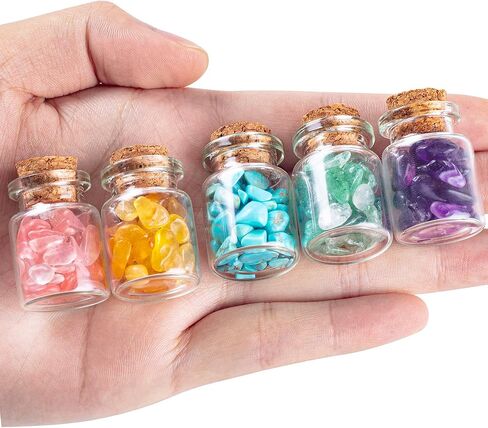 UFEEL Crystals for Witchcraft Bottles - 45 PCS Different Gemstone and Crystals for Spell Jars - Small Crystal Chips - Healing Crystals for Witchcraft, Great Choice for Gift, Collection and Home Decor in Kuwait