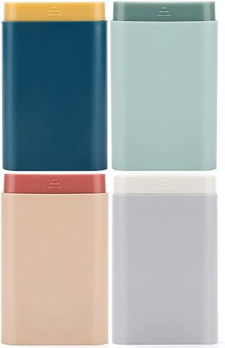 PIGIAOKA 4 عبوات من منظم علب حبوب الدواء اليومية، صندوق حبوب الدواء الأسبوعي، حقيبة مكملات حبوب الدواء المحمولة، حقيبة تنظيم الأدوية المكونة من 6 أقسام للفيتامين in Kuwait