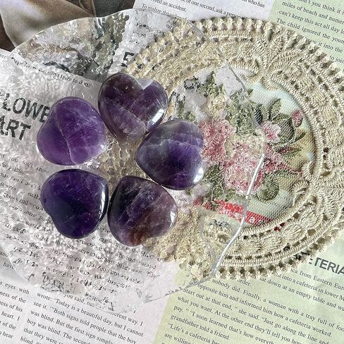 حجر عين النمر بلورات القلب بلورات الشفاء الطبيعية أحجار الحب القلب 1.2 بوصة مصقولة منحوتة صخور النخيل ريكي موازنة التأمل مع حقيبة هدية 5 قطع in Kuwait