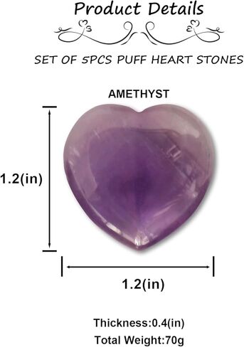 حجر عين النمر بلورات القلب بلورات الشفاء الطبيعية أحجار الحب القلب 1.2 بوصة مصقولة منحوتة صخور النخيل ريكي موازنة التأمل مع حقيبة هدية 5 قطع in Kuwait