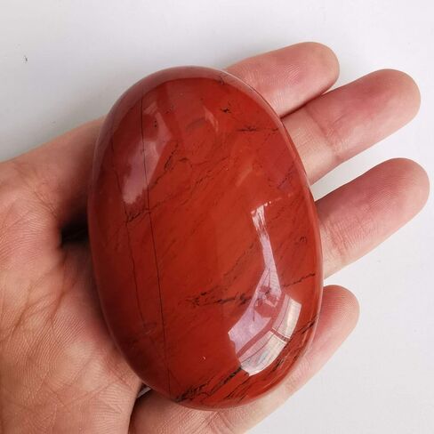 Africa Bloodstone Oval Polished Worry Stones, Natural Oval Healing Palm Pocket Stone Indoor Fountain Stones Massage Energy Crystal in Kuwait