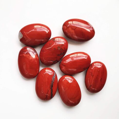 Africa Bloodstone Oval Polished Worry Stones, Natural Oval Healing Palm Pocket Stone Indoor Fountain Stones Massage Energy Crystal in Kuwait