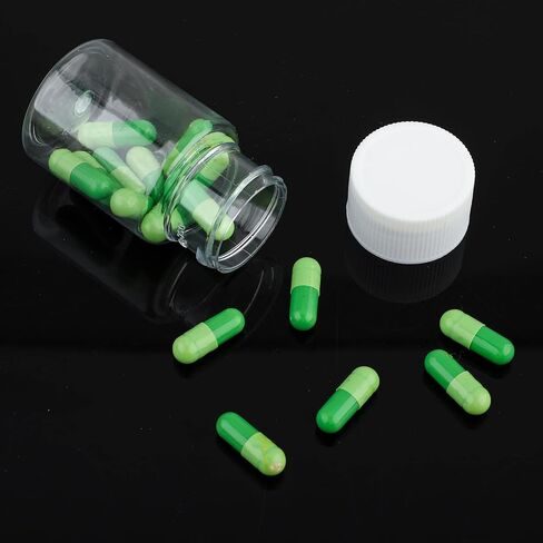WLLHYF 10 قطع من الزجاجات البلاستيكية الشفافة سعة 80 مل زجاجة حبوب شفافة حاوية فارغة قابلة لإعادة الملء علبة مسحوق صلبة قابلة لإعادة الاستخدام مع أغطية لتوزيع عناصر مختلفة in Saudi Arabia