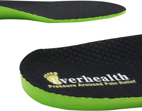 Everhealth Insoles Shoe Inserts for Men Women Shock Absorption, Soft Cushioning Shoe Insoles for Plantar Fasciitis Flat Feet Heel Pain Relief, Comfort Replacement Insole for Walking Running Hiking in Kuwait