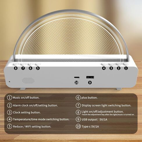 ساعة منبه رقمية من سبيونج، تحكم عن طريق التطبيق بفضاء لوني ار جي بي، ساعة منبه فاخرة بجانب السرير مع شاشة LED كبيرة، 13 صوت طبيعي، ساعة رقمية للاطفال وكبار السن والمنزل والمكتب in Kuwait