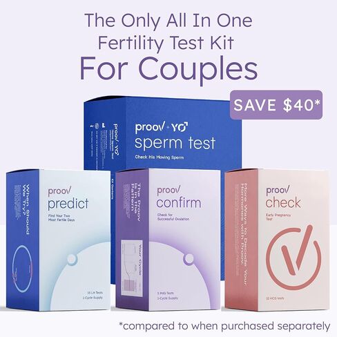 مجموعة أدوات Proov Hers & His للخصوبة | اختبروا خصوبتكم معًا | الجودة الطبية في الاختبارات المنزلية in Kuwait