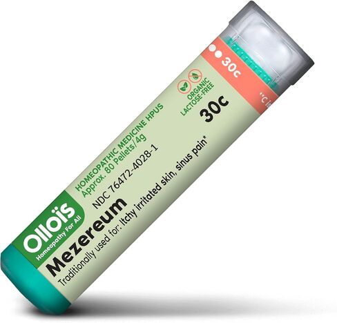 OLLOIS Mezereum 30c Organic, Lactose-Free, Vegan, Homeopathic Medicine, 80 Pellets (Pack of 1) in Saudi Arabia