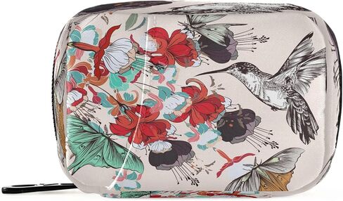 Naanle Flowers and Leaves Pill Box 7 Day Pill Case Travel Pill Organizer Bag with Zipper Portable Weekly Case Compact Size for Vitamin Supplement Holder in Kuwait