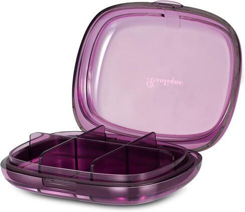 صندوق توزيع حبوب الدواء اليومي للسفر مكون من 6 اقسام لتخزين الادوية والادوية والادوية والمكملات الغذائية والفيتامينات والادوية in Kuwait