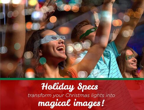 نظارات ثلاثية الأبعاد من American Paper Optics Holiday Specs، 12 عبوة - نظرة عيد الميلاد على أضواء عيد الميلاد من خلال النظارات الثلاثية الأبعاد ورؤية رجال الثلج أو رقاقات الثلج أو سانتا أو رجال خبز الزنجبيل أو قصب الحلوى أو الأشجار in Kuwait
