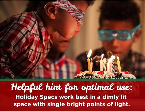 نظارات ثلاثية الأبعاد من American Paper Optics Holiday Specs، 12 عبوة - نظرة عيد الميلاد على أضواء عيد الميلاد من خلال النظارات الثلاثية الأبعاد ورؤية رجال الثلج أو رقاقات الثلج أو سانتا أو رجال خبز الزنجبيل أو قصب الحلوى أو الأشجار in Kuwait