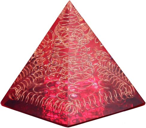 mookaitedecor Rock Quartz Crystal Orgone Pyramid with Copper Tree of Life, Healing Crystals Orgonite for Protection Meditation Yoga Energy Generator, Light Blue in Kuwait