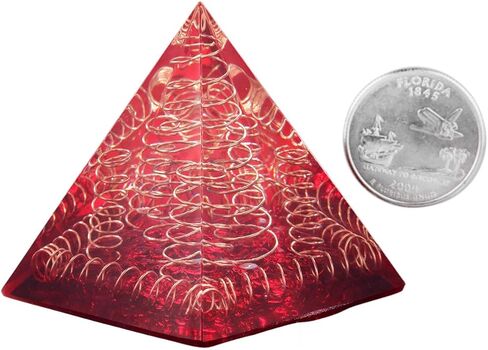 mookaitedecor Rock Quartz Crystal Orgone Pyramid with Copper Tree of Life, Healing Crystals Orgonite for Protection Meditation Yoga Energy Generator, Light Blue in Kuwait
