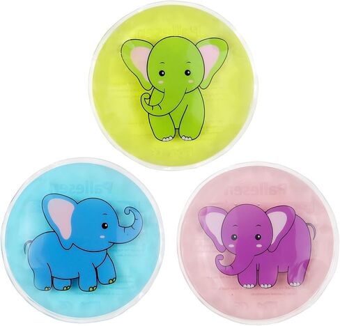 عبوات ثلج للأطفال من Pallesen من أجل Boo Boos، 3 عبوات ثلج Boo Boo للأطفال الصغار حزمة ثلج للإصابات حزمة ثلج للأطفال قابلة لإعادة الاستخدام، عبوات ثلج على شكل فيل لتخفيف آلام الأطفال والكدمات والحمى والتورم in Kuwait