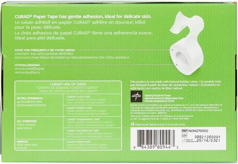 شريط ورقي من ميدلاين NON270002Z، عرض 2 بوصة، طول 10 ياردة، عبوة من 6 قطع in Kuwait