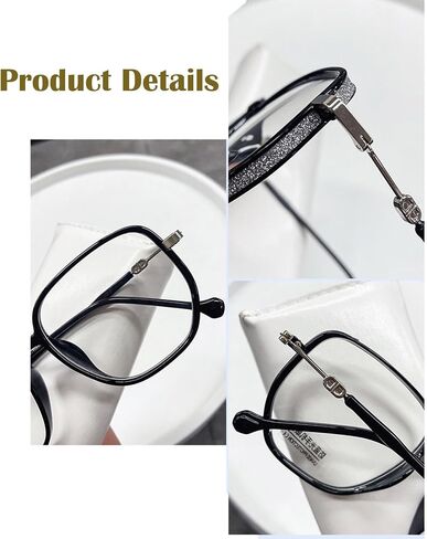 نظارات قراءة عصرية محمولة مضادة للضوء الأزرق للنساء من Glassify، قارئ خفيف للغاية، نظارات كبيرة متعددة البؤر بإطار كبير in Kuwait