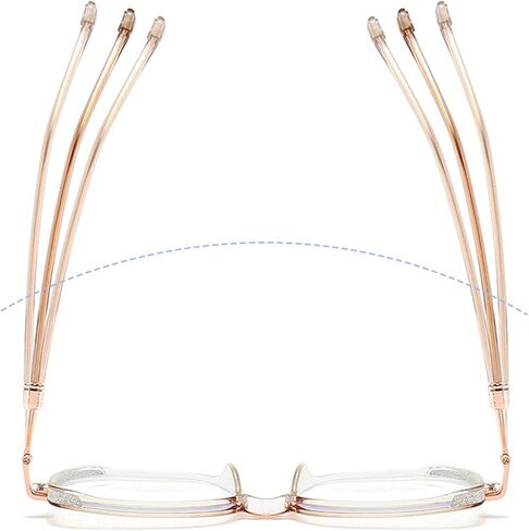نظارات قراءة عصرية محمولة مضادة للضوء الأزرق للنساء من Glassify، قارئ خفيف للغاية، نظارات كبيرة متعددة البؤر بإطار كبير in Kuwait
