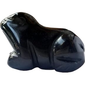 1 Pcs Black Labradorite Frog Crystals and Healing Stone Figurines,1.5 Inches Hand Carved Pocket Animal Room Decor Gemstone in Kuwait
