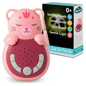 Cloud b Travel Comforting Sound Machine w/Calming Light | 4 White Noise and 4 Lullabies | Re-Activating Smart Sensor | Sweet Dreamz On The Go™ - Cat in Kuwait